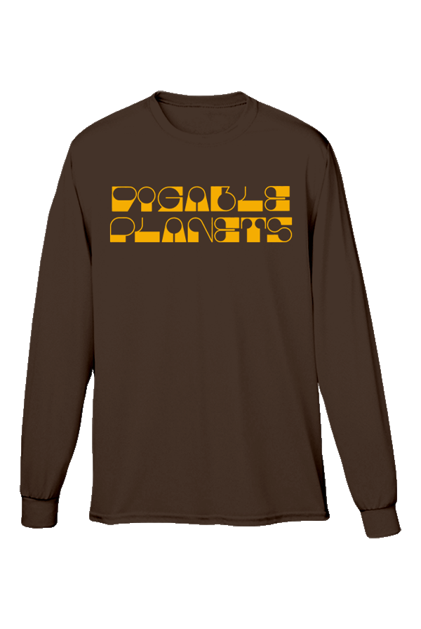 Gold Logo Long Sleeve Tee (Brown)